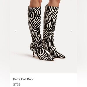 STUDIO AMELIA PETRA ZEBRA CALF BOOTS